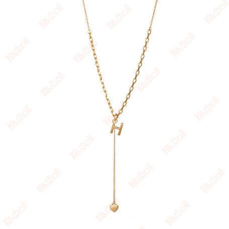 gold chain necklace water wave chain